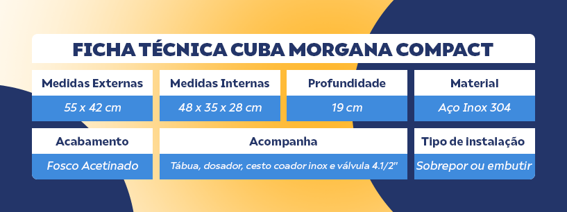 Cuba Tramontina Morgana Compact 48 FX Undermont