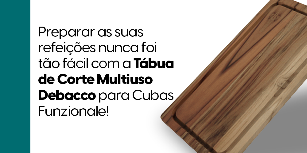 Preparar as suas refeições nunca foi tão fácil com a Tábua de Corte Multiuso Debacco para Cubas Funzionale! 