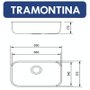 Combo Tramontina Cuba 56x34x17cm A/B+Lixeira 5Litros