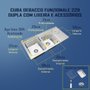 Medidas Cuba DeBacco Funzionali 229 Dupla Com Lixeira e Acessórios 