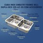 Cuba Inox Embutir Franke Bell Dupla BCX 120-42-35 e Acessórios
